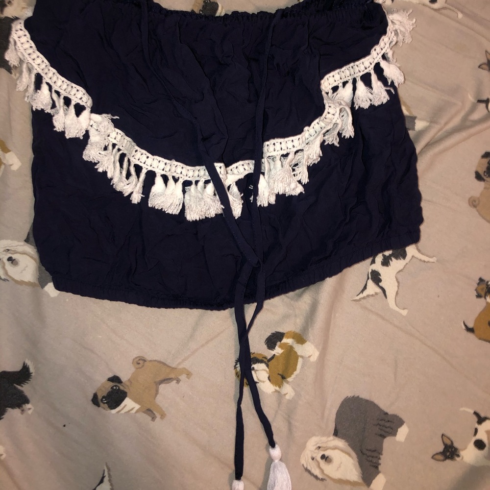 navy blue tube top
